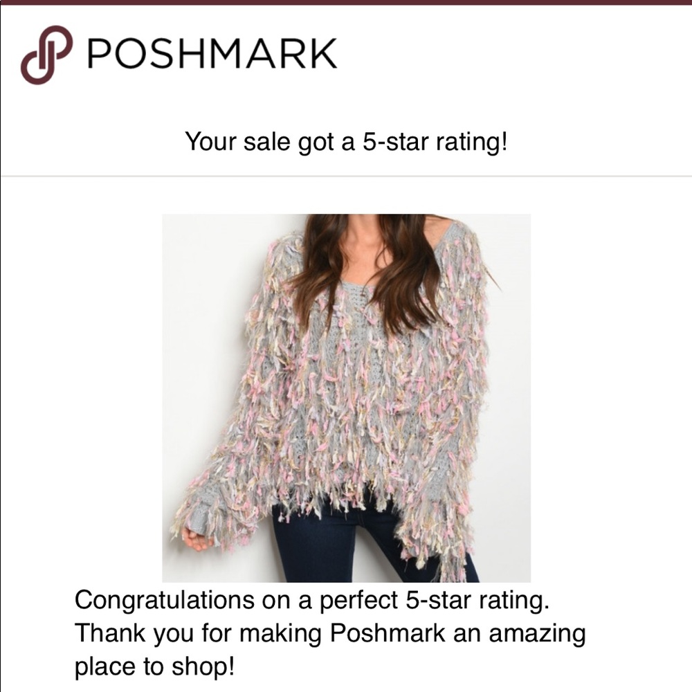 LAST 1! UNICORN RAINBOW FRINGE SWEATER TOP - Picture 4 of 8